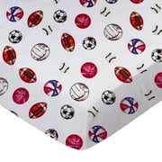 SheetWorld Fitted 100% Cotton Flannel Play Yard Sheet Fits BabyBjorn Travel Crib Light 24 x 42, Sports
