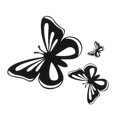 thumbnail image 2 of Set 3x Adhesivo Adhesivo Macbook Portátil Coche Moto Mariposa Negro Niño, 2 of 5