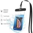 thumbnail image 4 of Waterproof Phone Pouch Floating with Lanyard IPX8 Waterproof Phone Case Underwater Dry Bag, for iPhone 14 13 12 11 Pro Max Plus XS XR X SE 8 7 Galaxy S23 S22 S21 S20 Pixel Moto Up to 7" -2 Pack, Clear, 4 of 7