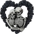 thumbnail image 1 of Esqueleto pareja número de casa JanHm anillo de rosa negra Placa de puerta decoración Halloween, 1 of 4