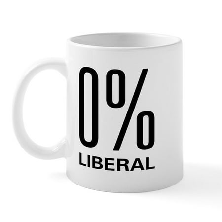 

CafePress - 0% Liberal Mug - 11 oz Ceramic Mug - Novelty Coffee Tea Cup