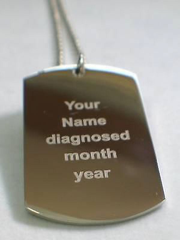 STAINLESS STEEL CURE CROHN'S DOG TAG NECKLACE PENDANT AWARENESS MEDICAL