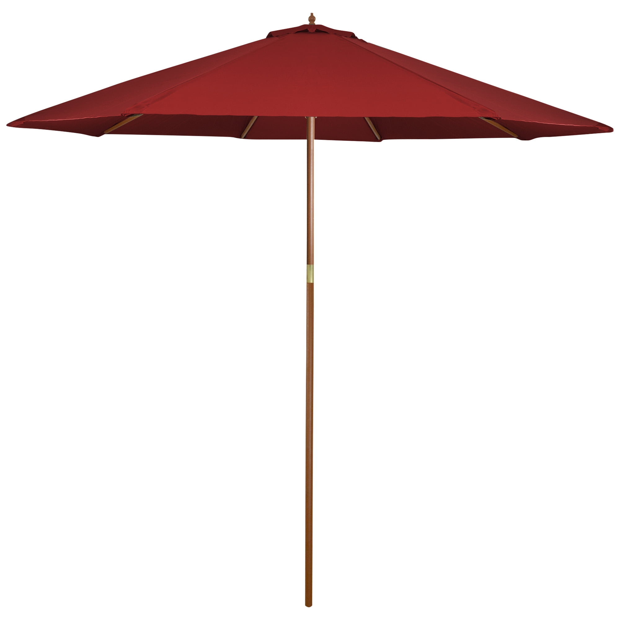 Northlight 8.5ft Outdoor Patio Market Umbrella with Wooden Pole, Red