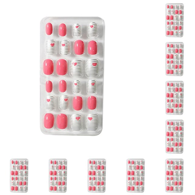 Minnieouse 1 Juego de limas de punta de longitud media para niños, palo mate, herramienta de belleza Artificial de Color sólido, suministros de salón, Seis 10piezas Minnieouse CBP347544