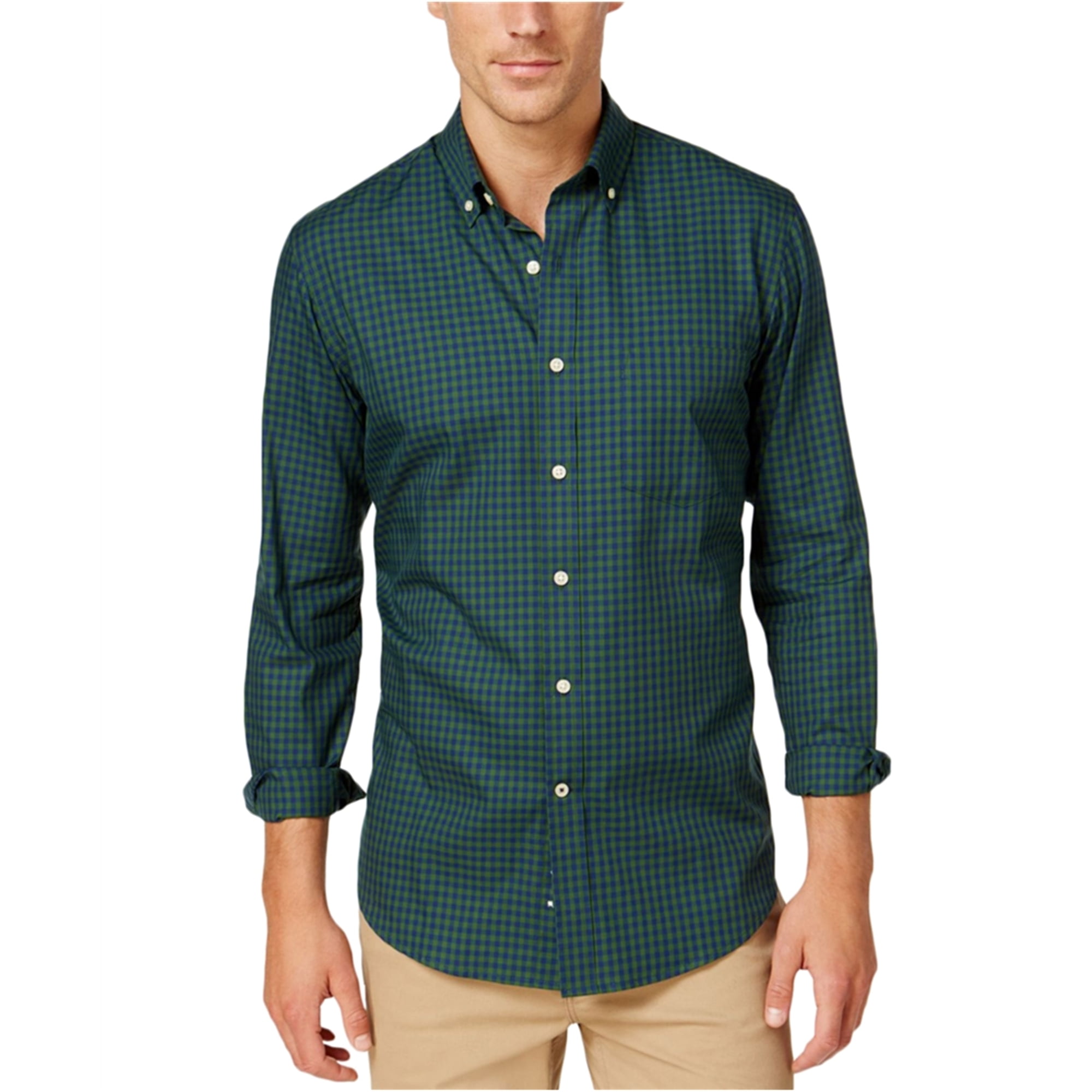 green button up