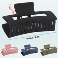 thumbnail image 2 of WWW 4 PCS Hair Claw Clips for Women, 4.1 Inch Matte Big Claw Clips Strong Hold Non-Slip Barrettes Rectangular Jaw Clips for Long Thin Thick Hair (Black,Pink,Green,Navy), 2 of 7