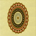 thumbnail image 1 of Ahgly Company Machine Washable Indoor Square Transitional Dark Bisque Brown Area Rugs, 4' Square, 1 of 7