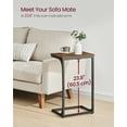 thumbnail image 3 of VASAGLE C-Shaped End Table, Set of 2, Side Table for Sofa, Couch Table with Metal Frame, Small TV Tray Table for Living Room, Bedroom, Rustic Brown and Black, 3 of 7