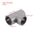 thumbnail image 2 of Adaptadores de Codo de Tubería de 90 Grados de 32mm Deslizante Grises 2Pcs, 2 of 4