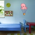 thumbnail image 3 of Home Wall Decal - 0 - Cute Hot Air Balloon Design Cute Flying Octopus Hot Air Balloon - Proudly Hand Made Decal - Size: 24 In(W) x 40 In(H), 3 of 5