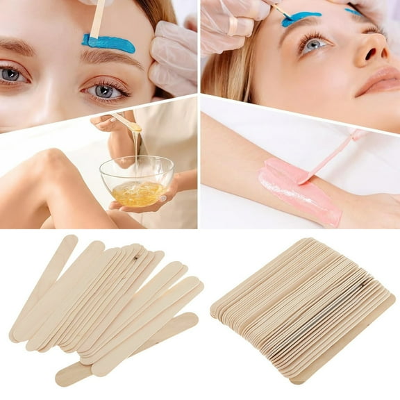 Primegos 500Pcs Waxing Sticks Assorted Sizes Wax Applicator Sticks Wood Popsicle Sticks Waxing Tools for Body Legs Face Home Beauty Salon