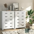 thumbnail image 5 of Costway 5 Drawer Chest Storage Dresser Tall Cabinet Organizer Bedroom Hallway White, 5 of 10