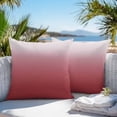 thumbnail image 3 of Throw Pillow Covers 20x20 Inch Set of 2, Red Beige Ombre Waterproof Outdoor Pillow Covers, Abstract Modern Art Gradient Decorative Cushion Pillowcases for Couch, Sofa, Bed, Garden, Patio, 3 of 9