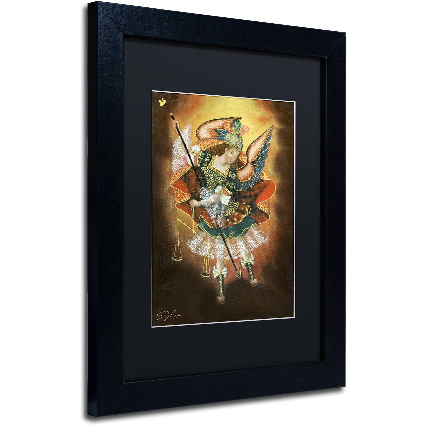 Trademark Fine Art "Angel Gabriel" Canvas Art by Masters Fine Art, Black Matte, Black Frame