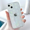 thumbnail image 2 of Compatible with iPhone 13 Case Cute Crystal Clear with Laser Bling Glitter Love Heart Pattern Design for Women Girls Soft TPU Phone Case Shockproof Protective Cover for iPhone 13, Love, 2 of 11