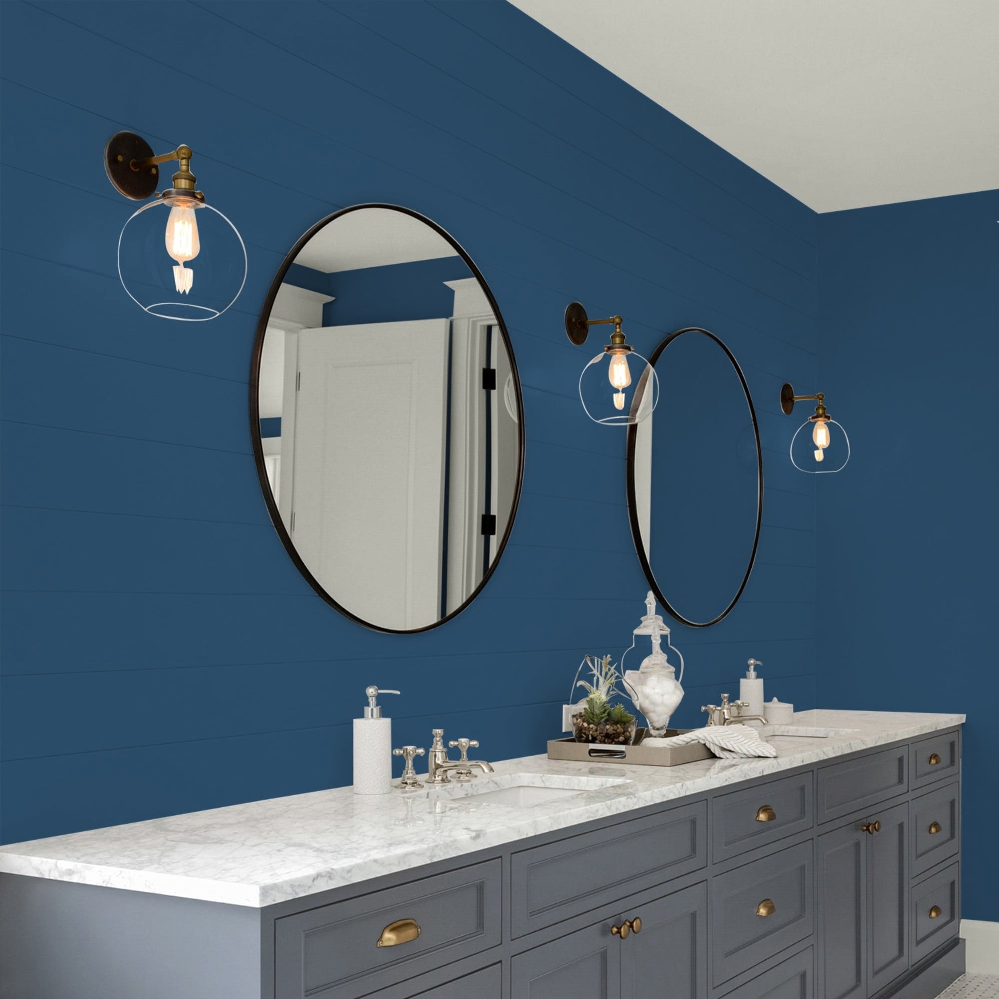 Glidden High Endurance Plus Celestial Blue Eggshell Interior Paint and Primer, 1 Quart