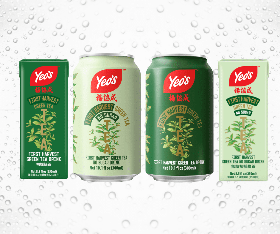 Yeo's First Harvest Green Tea 10.1 fl oz can Set of 24