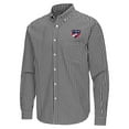 thumbnail image 2 of Men's Antigua Black FC Dallas Ellis Tri-Blend Long Sleeve Button-Down Shirt, 2 of 3