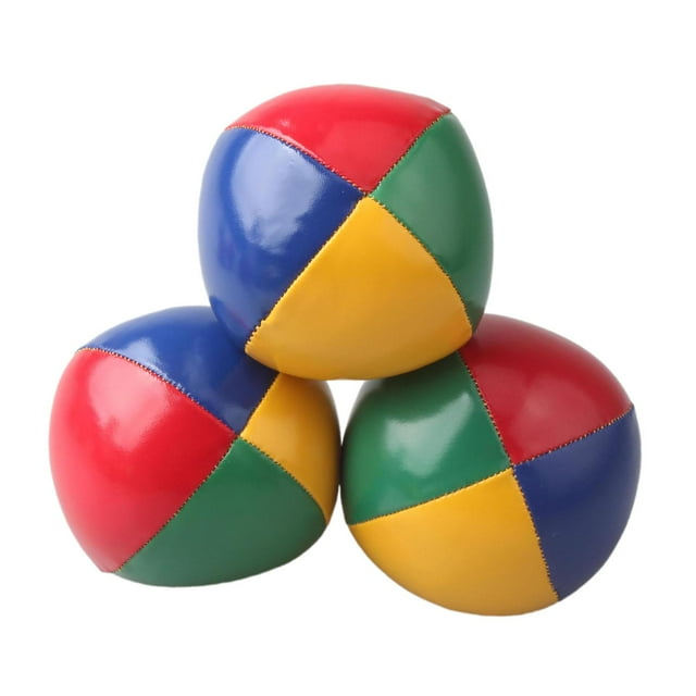 Juego de 3 pelotas de malabarismo con bolsa de almacenamiento, pelota de entrenamiento suave profesional de colores, juguete para lanzar a mano para Arcoíris