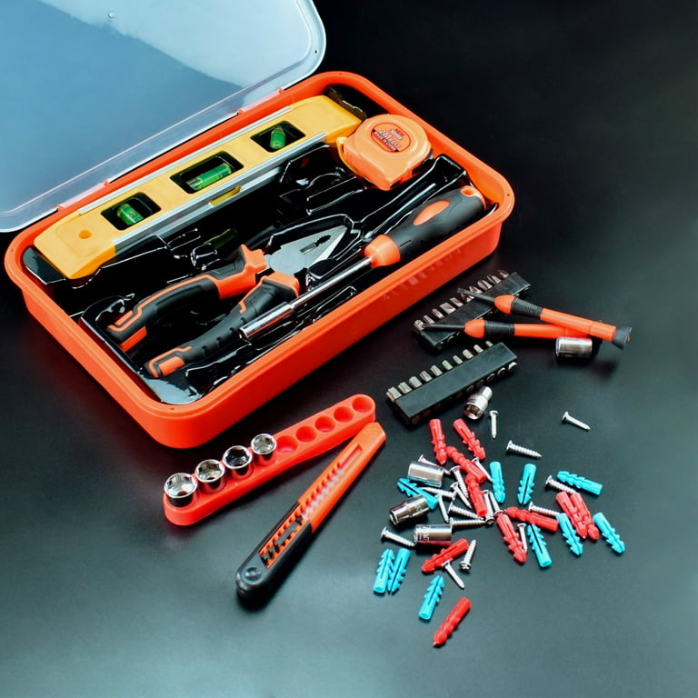 SOLUDE 76-Piece Small Tool Set,Home Tool Kit for Starter & Beginner,Mini  Tool Kit for Household & DIY Projects