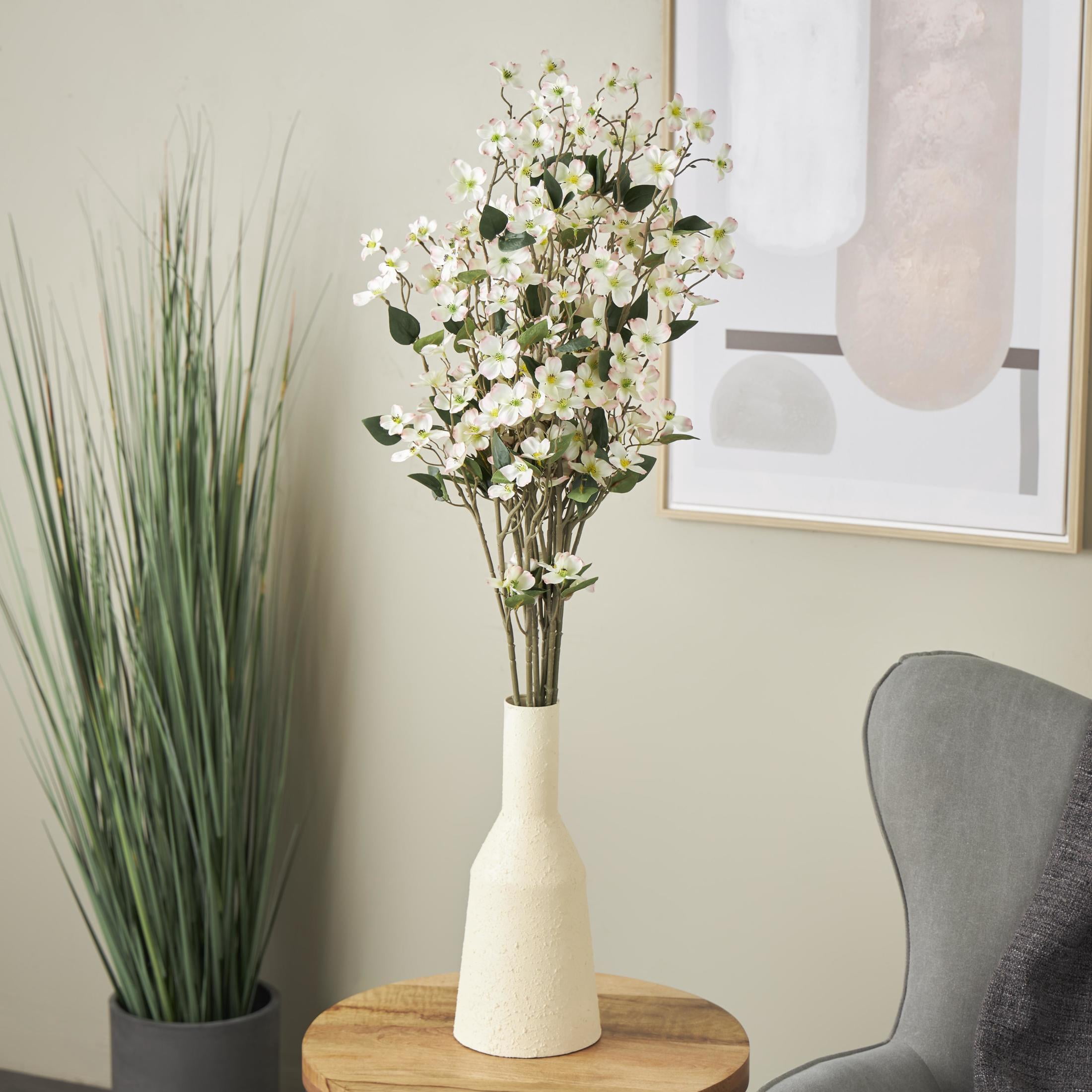 43" Plastic Floral Tall Begonia Artificial Flower Stem, by DecMode (8 Count)