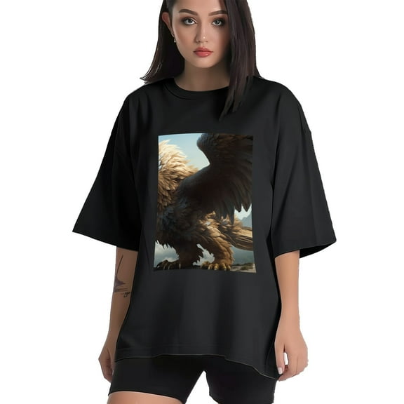 Plus Size Shirt for Women Black Tops for Women Short Sleeves Shirt for Women Griffon T Shirt Crewneck Shirt for Women XS