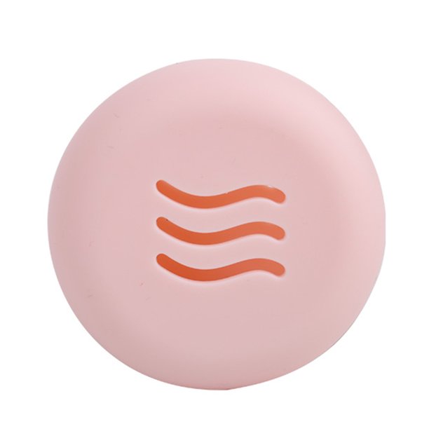 Caja Almacenamiento Puff Con Cojín Aire Almacenamiento Redonda Silicona Transpirable Doble Cara (rosa)