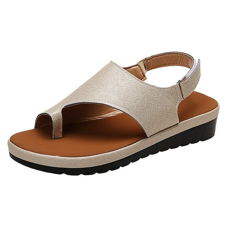 

Fanxing Wedges Shoes for Women Sandals with Arch Support Comfortable Cushion FootBed Orthopedic Sandals Women Flip Flops Dressy Summer Walking Wedge Shoes