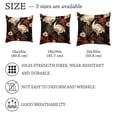 thumbnail image 4 of MUOOUM White Crane Red Flower Pattern Set of 2 Throw Pillow Covers Cases - 16" x 16" Square Decorative Cushion Covers for Sofa Couch Bed Home Decoration, 4 of 7