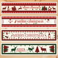 thumbnail image 5 of Guanhe Red Christmas Table Flags Home Decor Supplies Cotton Linen Table Flags Christmas Tree Print Tablecloths 71x13inch, 5 of 5