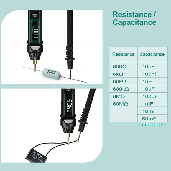 Multimeters,Diode Continuity Test Live Wire Meter With Test Rms Tester Hadheld Test Pen Rms Tester Live Tester Live Wire Professional Resistance Diode Test Pen Professional Aut Shut Siuke