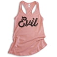 thumbnail image 1 of Evil Tank Top, Ladies Racerback Tank Top, Cute Evil Tank, Sassy Tank, Devilish Girlfriend Bad Girl Tank, Desert Pink, XX-Large, 1 of 3