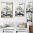 thumbnail image 4 of Designart "Yellow Tree Silent " Floral & Botanical Floater Framed Canvas Wall Art, 4 of 7
