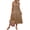 Khaki, variant on tasrioml Women's Sleeveless Long Dress Casual Crew Neck Maxi Dress Summer Beach Vacation Shift Sundress with Pockets