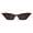 Red Black, variant on Womens Narrow Goth Cat Eye Vintage Retro Mod Sunglasses All Black