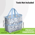 thumbnail image 3 of Garden Tool Bag,Pioneer Flower Floral Print Pattern Garden Tool Organizer,Garden Gifts,Waterproof Multi-Pocket Garden Tool Storage 11.8x5.5x11.4 Inch(Tools NOT Included), 3 of 6