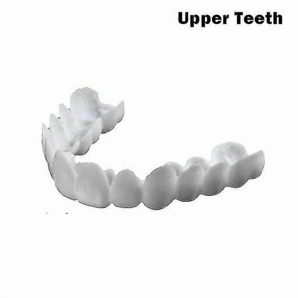(Upper Teeth)New Snap On Smile Dental False Teeth Cover Smile Veneers Comfort Fit Flex Denture Teeth
