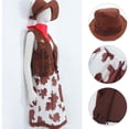 thumbnail image 5 of 1 juego de disfraz de vaquera occidental para niña con sombrero, pañuelo y chaleco, accesorios de disfraz occidental para fiesta de disfraces de Halloween., 5 of 5
