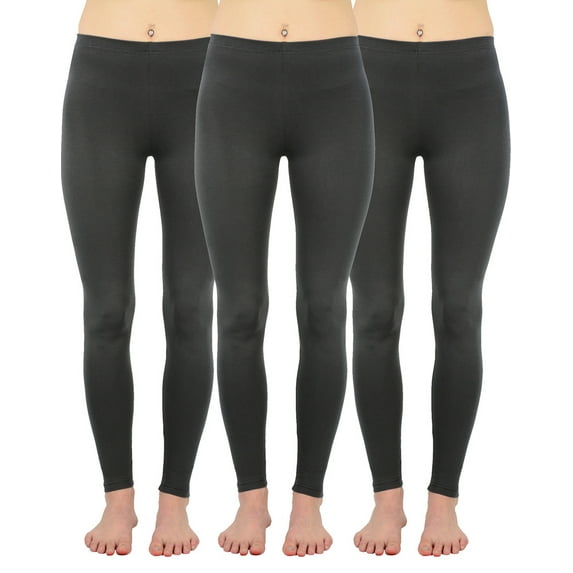 Performance Leggings for Women|Quality Leggings for Workouts, Yoga, Casual Wear - 3PK Asphalt CA3200 L