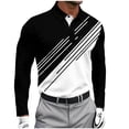 thumbnail image 2 of Dolkfu Work Mens Long Sleeve Shirt Graphic Polos Golf Office Regular Fit Men's T-Shirts L, 2 of 5