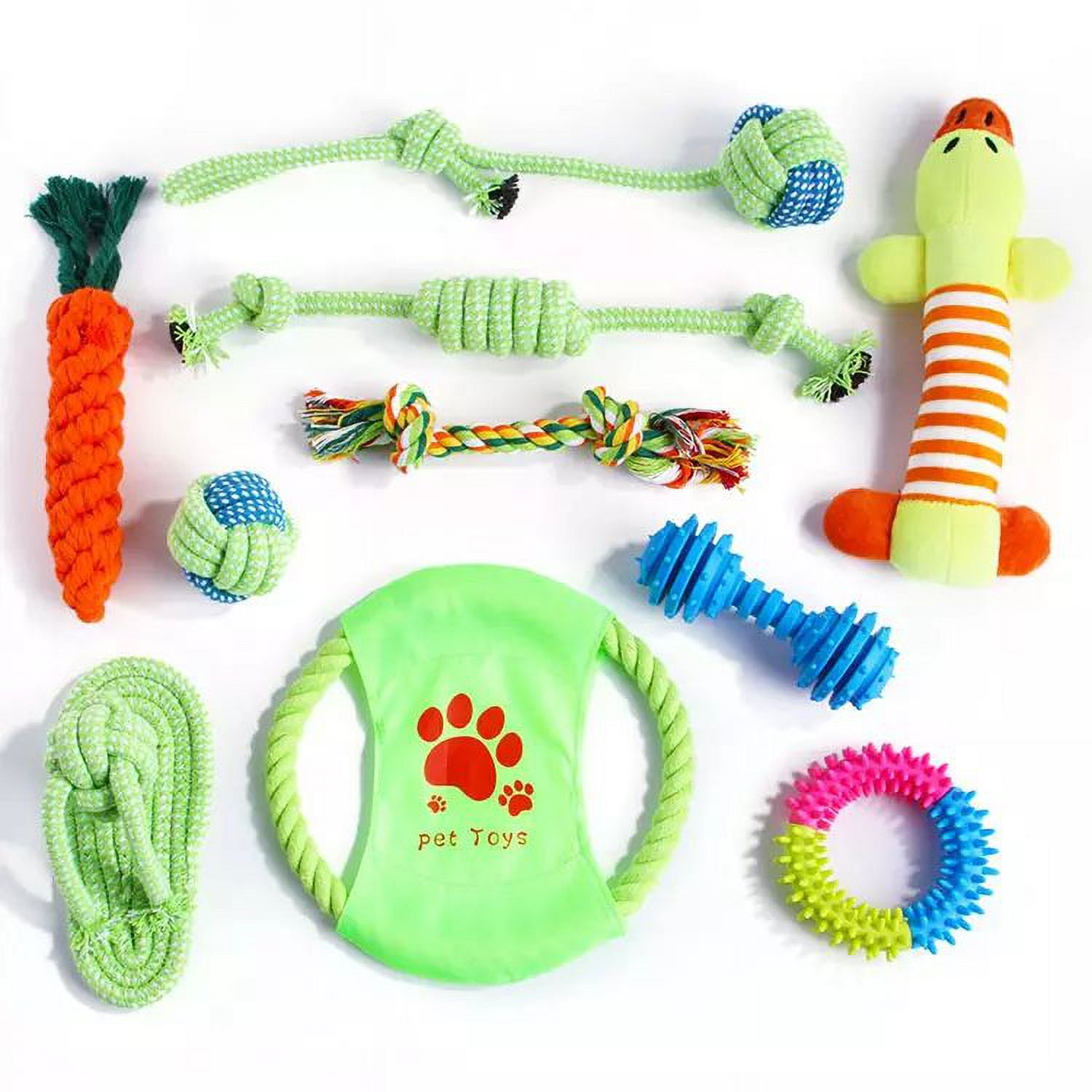 Dog Toys for Chewers Puppy Teething Chew Rope Treats Toy Fun 10 Pack