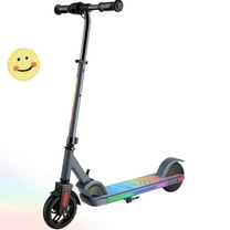 SANOPY Electric Scooter for Kids Ages 6-14, Adjustable Speed & Height, Colorful Lights, LED Display, 150W Motor, up to 10 MPH, 80 Mins Ride Time, Blue