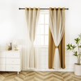 thumbnail image 1 of Cortinas INLINAS Gold Blackout con revestimiento transparente de 132 x 213 cm, 2 unidades, 1 of 8