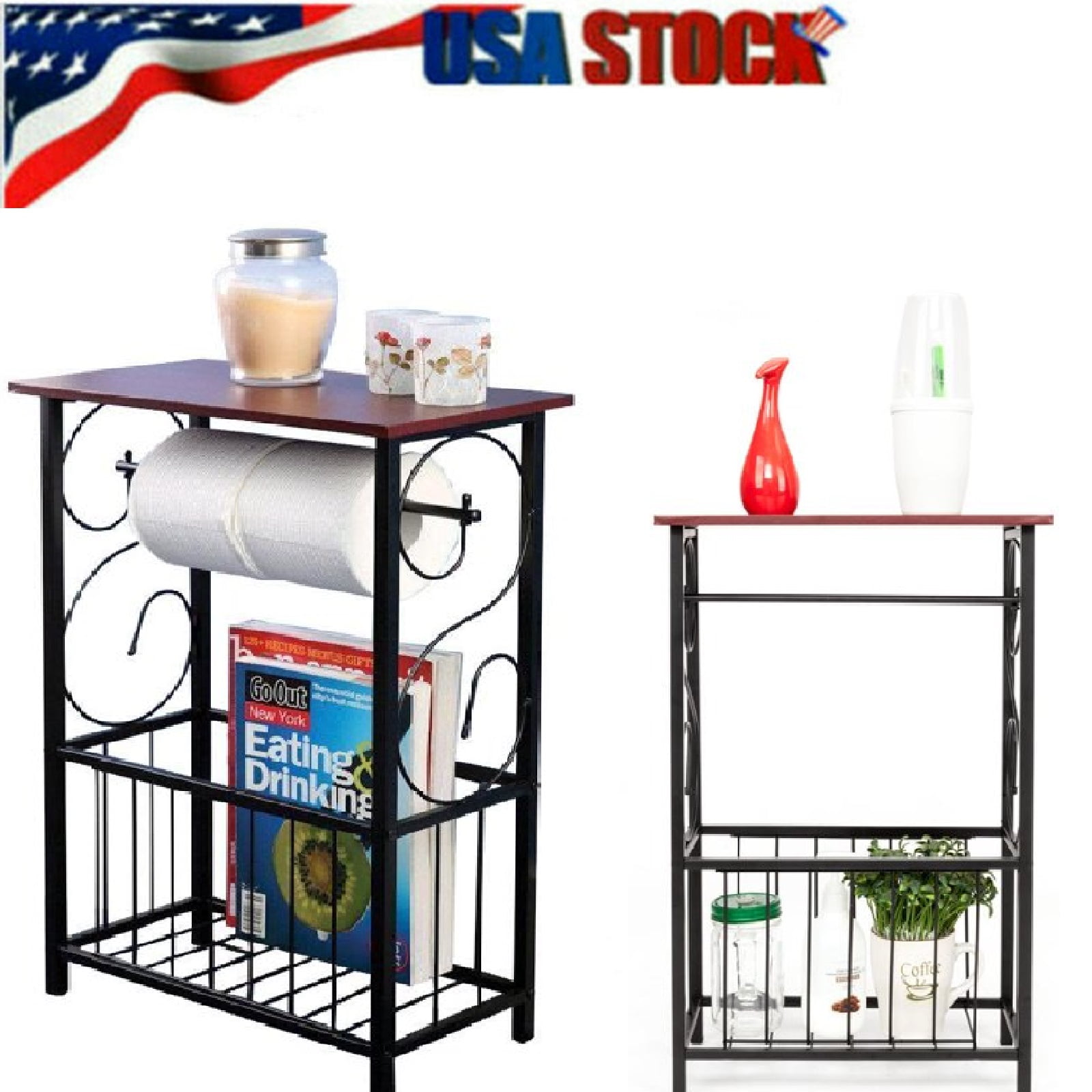 NEW PRICE!Bathroom Table and Stand with Toilet Paper RollBar Holder