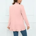 thumbnail image 4 of WBQ Women's Ruffle Casual Cropped Blazer Open Front Jacket Long Sleeve Cardigan for Ladies, 4 of 7