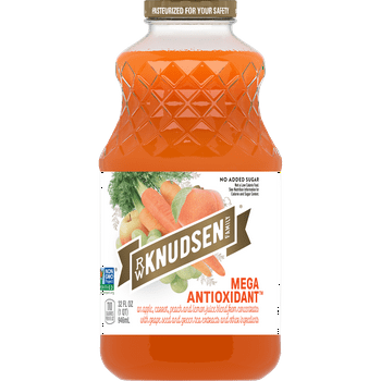 R.W. Knudsen Simply tious Mega Antioxidant Juice Blend, 100% Juice, 32 oz, Glass Bottle