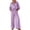 A-Purple, variant on MaFYtyTPR Women 2 Piece Striped Outfits 3/4 Sleeve Button Down Shirt with Drawstring Wide Leg Pants Casual Comfy Two-piece Set A-Khaki L