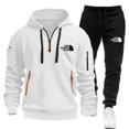 thumbnail image 3 of Ropa deportiva de moda 2024, pantalones y sudaderas con forro polar y cremallera, conjunto de dos tallas para hombre, sudadera con capucha, chándal, pieza con cremallera, sudadera con capucha S-3XL, 3 of 4