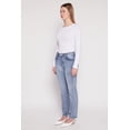 thumbnail image 2 of Womens WAX Straight Leg Whiskered Jeans, 2 of 4