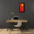 thumbnail image 4 of Magis, Pascal 14x24 Black Modern Framed Museum Art Print Titled - Triptyque rouge III, 4 of 5